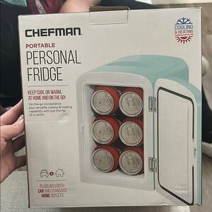 Brand new Chefman Portable Personal Fridge - Blue